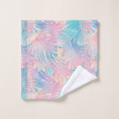 Candyfloss Monstera Palm Jungle 1 Bad Handdoek (Wasdoekje)