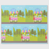 Candyfloss Straatvoedsel Cadeaupapier (Vlak)