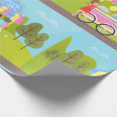 Candyfloss Straatvoedsel Cadeaupapier (Hoek)
