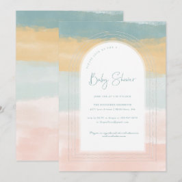 Candyflosslucht | Regenboog Baby Shower Kaart