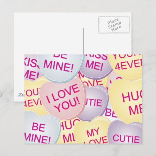 CandyHearts Briefkaart (Voorkant / Achterkant)