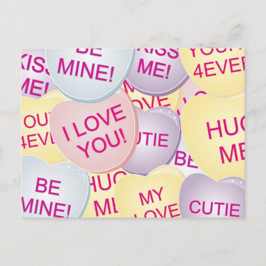 CandyHearts Briefkaart (Voorkant)