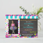 Candyland Aanpasbare Uitnodiging (Staand voorkant)