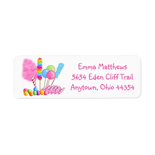 Candyland Adresetiketten Etiket (Voorkant)