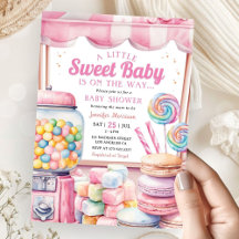 Candyland Baby shower Girl Pink Sweet
