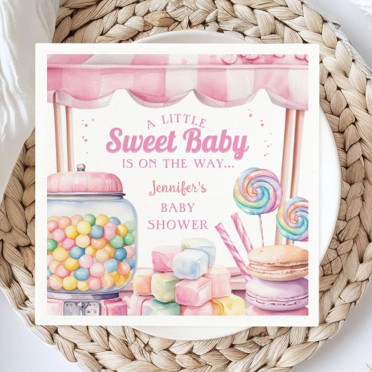 Candyland Baby shower Papier servet