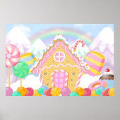 Candyland Backdrop Candyland Theme achtergrond Poster (Voorkant)