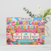 Candyland Bakverkoop Ontwerp Kaart (Staand voorkant)