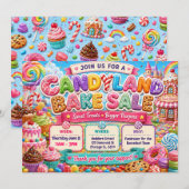 Candyland Bakverkoop Ontwerp Kaart (Voorkant / Achterkant)