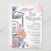 Candyland Bat Mitzvah Uitnodiging (Voorkant)