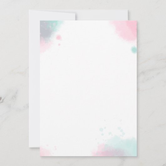 Candyland Bat Mitzvah Uitnodiging (Achterkant)