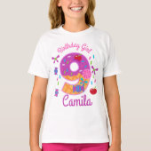 Candyland Birthday Girl Nineth lollipop T-shirt (Voorkant)