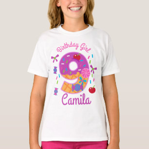 Candyland Birthday Girl Nineth lollipop T-shirt
