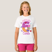 Candyland Birthday Girl Zesde lolly T-shirt (Voorkant volledig)