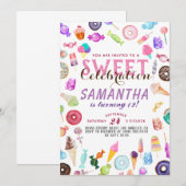 Candyland Birthday Kaart (Voorkant / Achterkant)