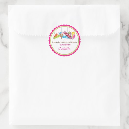 Candyland Birthday Stickers (Tas)