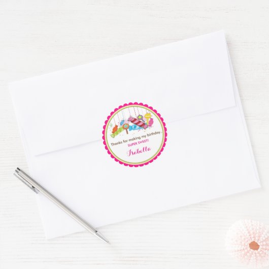 Candyland Birthday Stickers (Envelop)