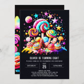 Candyland Bliss verjaardag Kaart (Voorkant / Achterkant)