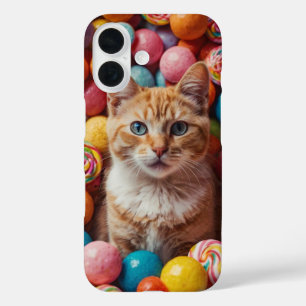 Candyland Cat iPhone 16 Hoesje