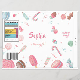 Candyland Chips Bag Wrapper Party Favor Bag Flyer