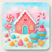 Candyland Christmas Beverage Coaster Bier Onderzetter (Voorkant)