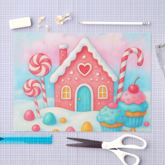 Candyland Christmas Decoupage Tissue Paper Tissuepapier (Craft)