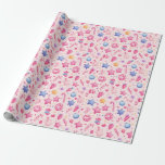 "Candyland Christmas Stars Pattern" Cadeaupapier<br><div class="desc">Stap in een magisch met snoep gevuld kerstwonderland met dit levendige patroon! Met zoete snoepstokken, kleurrijke sterretjes, feestelijke ornamenten en speelse lekkernijen in de kleuren roze, blauw en goud, is dit ontwerp vol grilligheid en plezier. Perfect voor cadeauverpakking, vakantieknutselen of decoratieprojecten, het is een heerlijke viering van alle zoete dingen...</div>