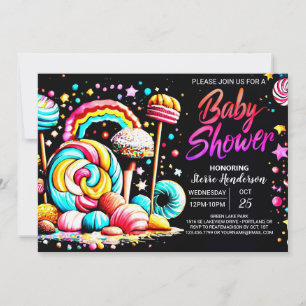 Candyland Dreamland Baby shower Kaart