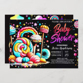 Candyland Droomland Baby Shower Kaart (Voorkant / Achterkant)
