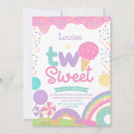 Candyland en Ice Cream, Twee Zoete 2e Verjaardag Kaart