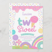 Candyland en Ice Cream, Twee Zoete 2e Verjaardag Kaart (Voorkant / Achterkant)