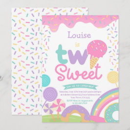 Candyland en Ice Cream, Twee Zoete 2e Verjaardag Kaart
