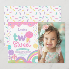 Candyland en Ice Cream, Twee Zoete 2e Verjaardag Kaart