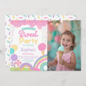 Candyland en ijs volledig aanpasbaar kaart (Voorkant / Achterkant)