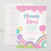 Candyland en ijs volledig aanpasbaar kaart (Voorkant / Achterkant)