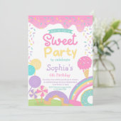 Candyland en ijs volledig aanpasbaar kaart (Staand voorkant)