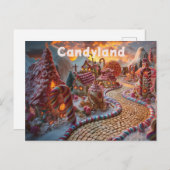 Candyland fantasie briefkaart (Voorkant / Achterkant)