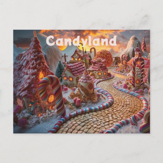 Candyland fantasie briefkaart (Voorkant)