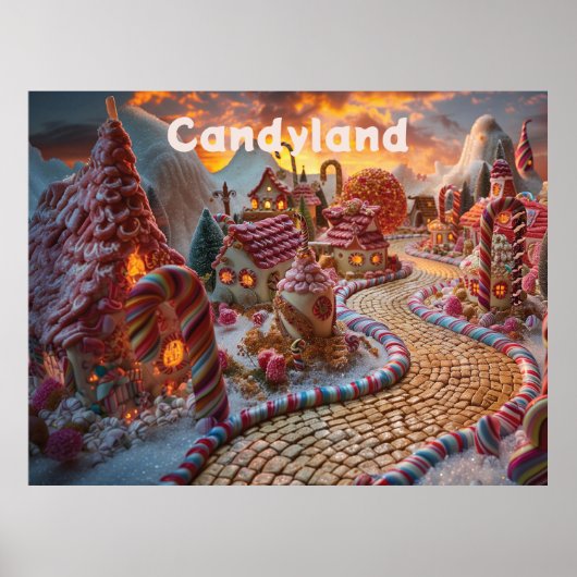 Candyland fantasie poster (Voorkant)