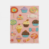 Candyland Faux Crochet Fleece Blanket-Kids&Nursery (Voorkant)