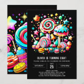 Candyland Fiesta Verjaardag Kaart (Voorkant / Achterkant)