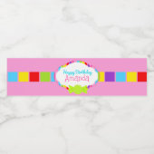 Candyland geïnspireerde waterfleswikkelaars waterfles etiket (Enkel label)