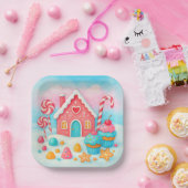 Candyland Holiday Party Papieren Borden Papieren Bordje (Feest)