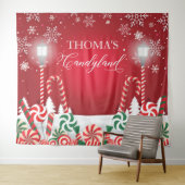 Candyland holidays christmas banner backdrop  wandkleed (In Situ (horizontaal))