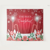 Candyland holidays christmas banner backdrop  wandkleed (Voorkant (horizontaal))