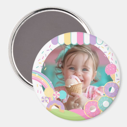 Candyland Ice Cream Keepsake Magnet (Voorkant / Achterkant)
