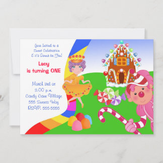 Candyland Invite Kaart