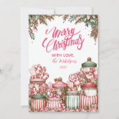 Candyland Kerst Viering Feestdagenkaart (Voorkant)