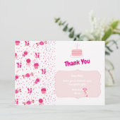 Candyland Kinderverjaardag Cadeau Waardering Bedankkaart (Staand voorkant)