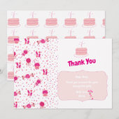 Candyland Kinderverjaardag Cadeau Waardering Bedankkaart (Voorkant / Achterkant)